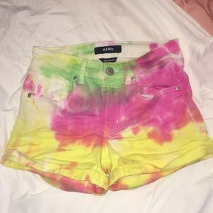 High Rise Midi Tye Dye Aeropostale Jean Shorts
